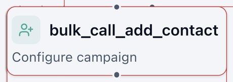Add to Bulk Call node on the canvas