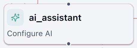 AI Assistant node on the canvas