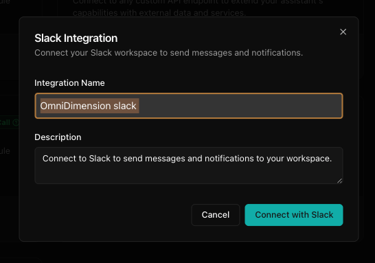 Connecting from agent edit page