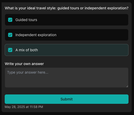 Configuration questions
