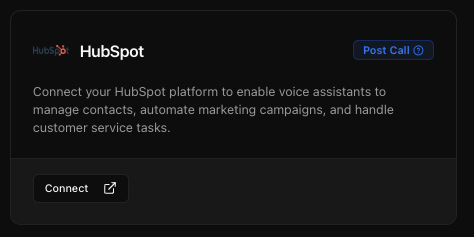 HubSpot Connect Card