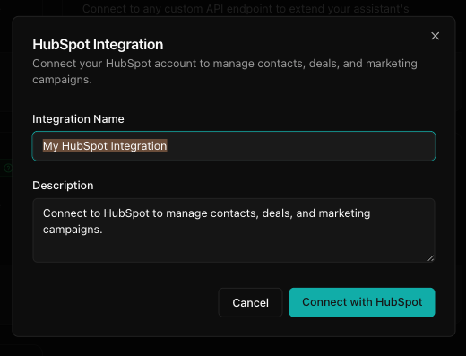 HubSpot OAuth authorization flow