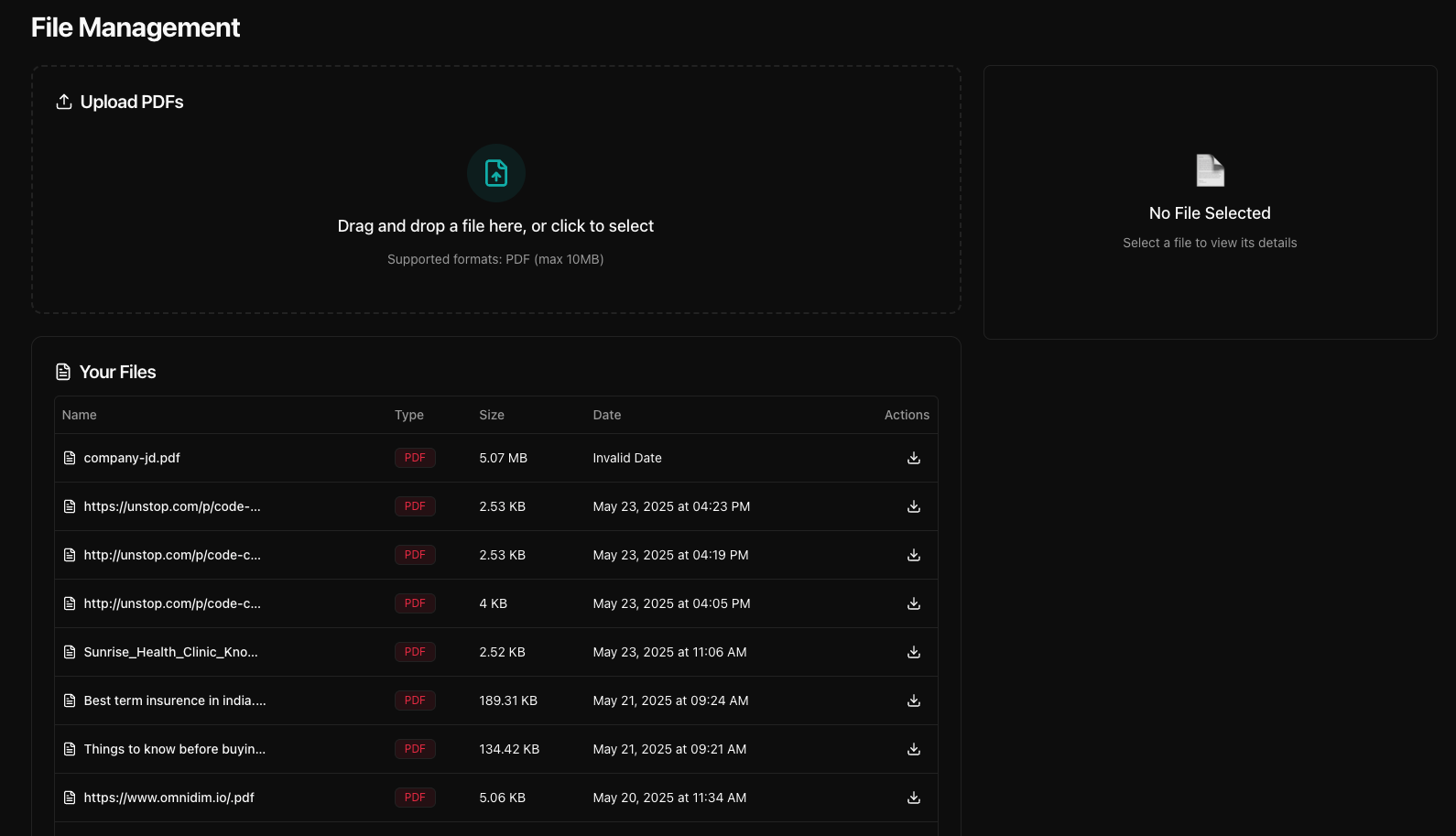 Link uploaded files to agent