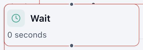 Delay node on the canvas