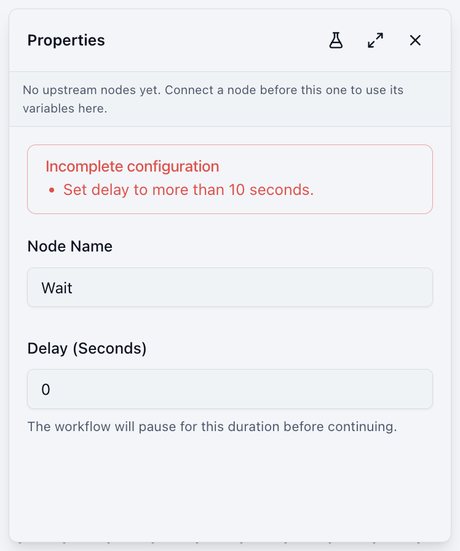 Delay settings