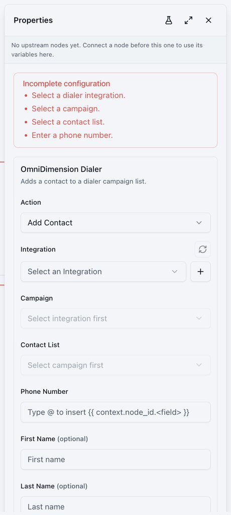 Dialer settings