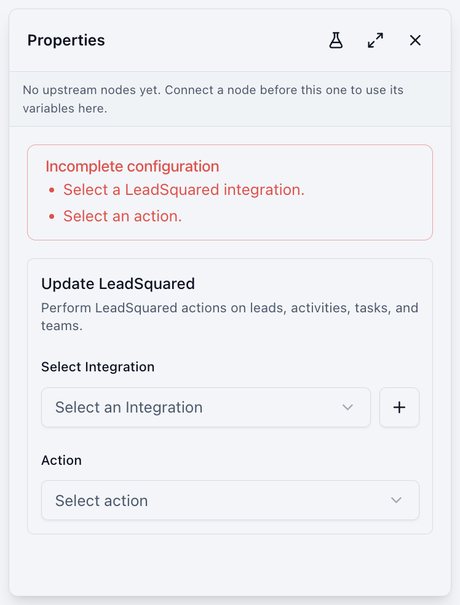 LeadSquared Update settings