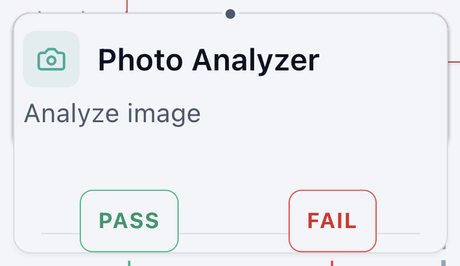 Photo Analyzer node on the canvas