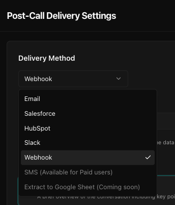 Post-Call Delivery Guide
