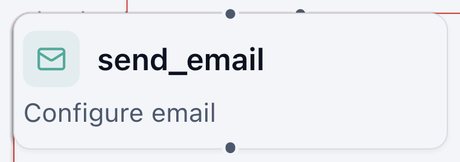 Send Email node on the canvas