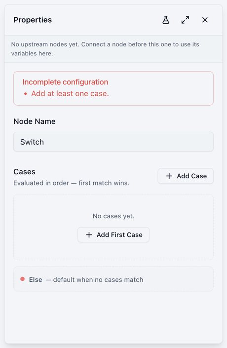 Switch settings