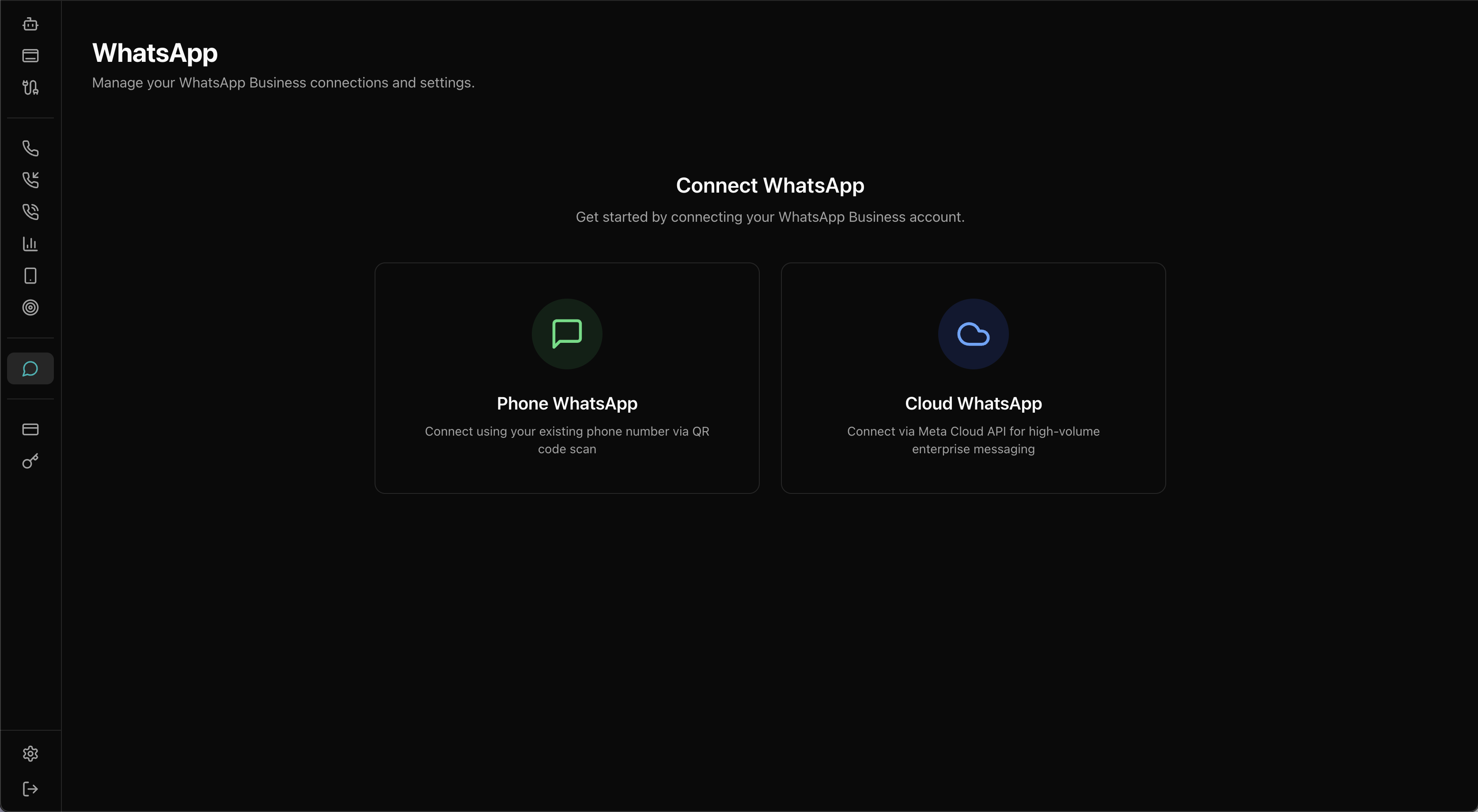 Initiate WhatsApp Connection