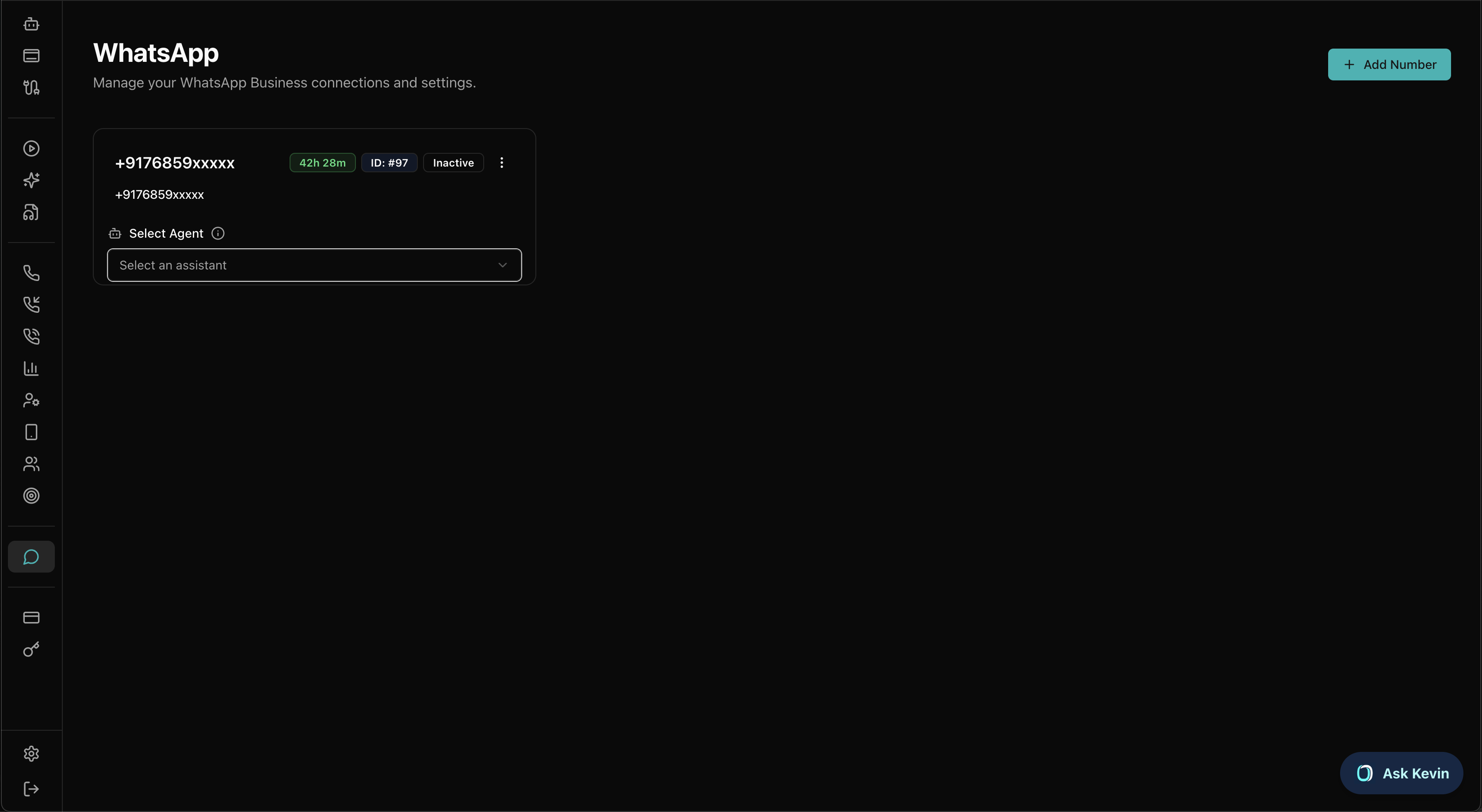Attaching a bot to the phone number
